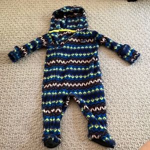 Patagonia zip up fleece bunting suit